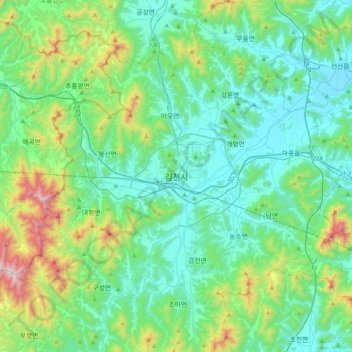 金泉市地形图、海拔、地势