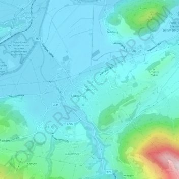 Irdning地形图、海拔、地势