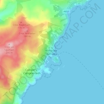 Armadale地形图、海拔、地势