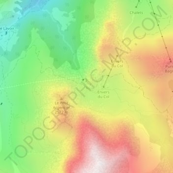 Pas du Roc地形图、海拔、地势