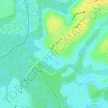 Obadore地形图、海拔、地势