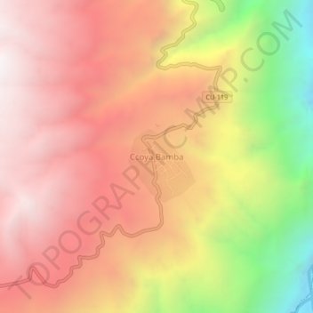 Ccoya Bamba地形图、海拔、地势