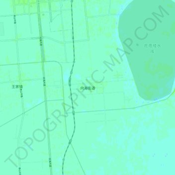 向海街道地形图、海拔、地势