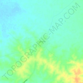 Carreto地形图、海拔、地势
