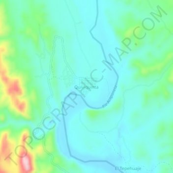 Quiviquinta地形图、海拔、地势