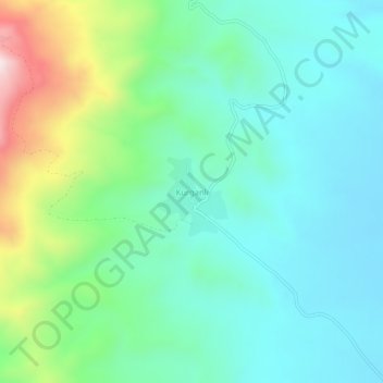 Kurganlı地形图、海拔、地势