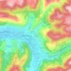 Les Combes地形图、海拔、地势