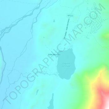 Valle Hermoso地形图、海拔、地势
