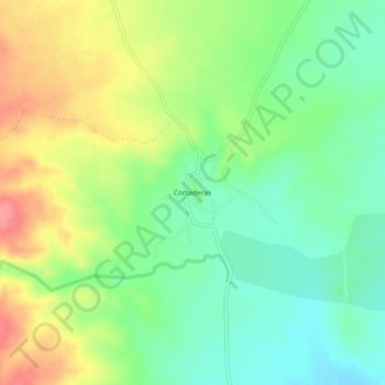 Cortaderas地形图、海拔、地势