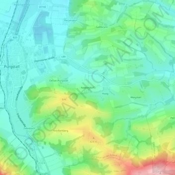 Nottendorf地形图、海拔、地势