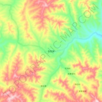 东回镇地形图、海拔、地势