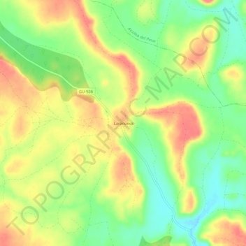 Laranueva地形图、海拔、地势