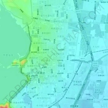 后城街村地形图、海拔、地势