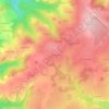 Les Veillards地形图、海拔、地势