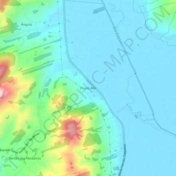 Pouso Alto地形图、海拔、地势