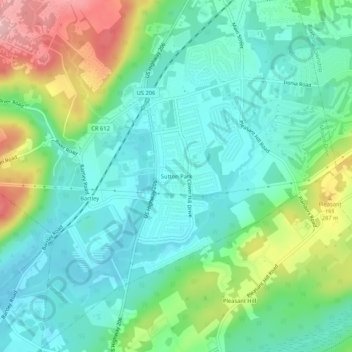 Sutton Park地形图、海拔、地势