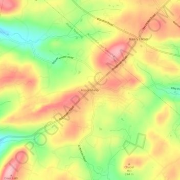 Alsace Manor地形图、海拔、地势