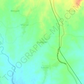 Dumalpali地形图、海拔、地势