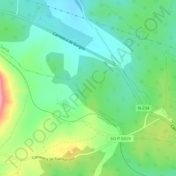 Cuerda Larga地形图、海拔、地势