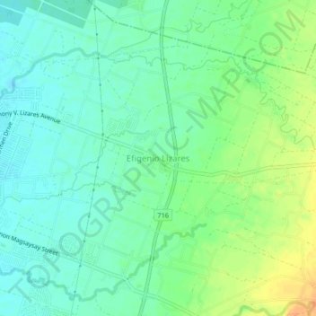 Efigenio Lizares地形图、海拔、地势