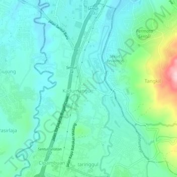 Kadumangu地形图、海拔、地势