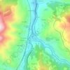 Corneyana地形图、海拔、地势
