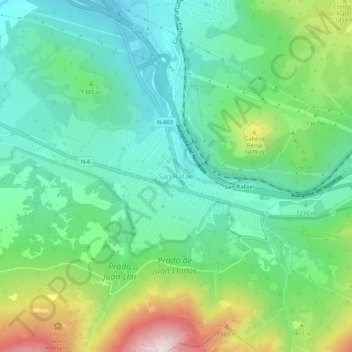 San Rafael地形图、海拔、地势