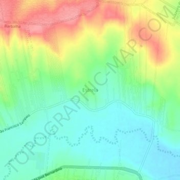 Estrela地形图、海拔、地势