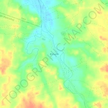 El Cuchi地形图、海拔、地势