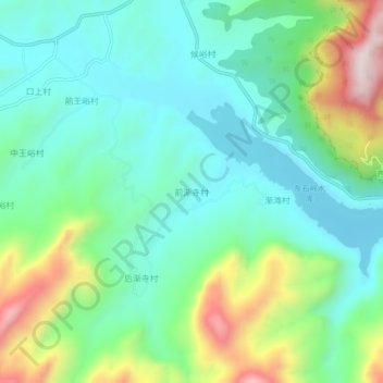 前渐寺村地形图、海拔、地势