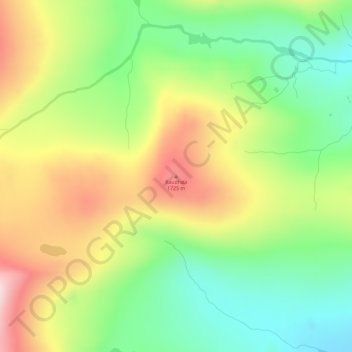 Raudhøa地形图、海拔、地势