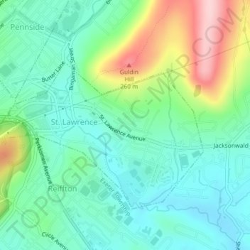 Saint Lawrence Playground地形图、海拔、地势