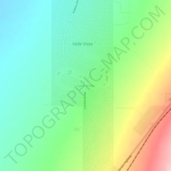 Valle Vista地形图、海拔、地势