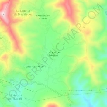 La Labor de Zaragoza地形图、海拔、地势