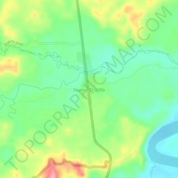 Nuevo Trujillo地形图、海拔、地势