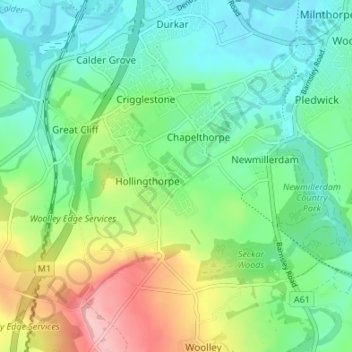 Hall Green地形图、海拔、地势