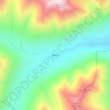 Winfield地形图、海拔、地势