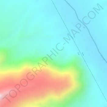 Ellughena地形图、海拔、地势