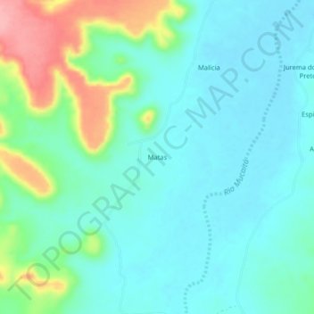 Matas地形图、海拔、地势