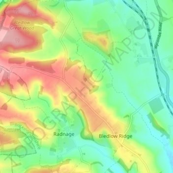 Rout's Green地形图、海拔、地势