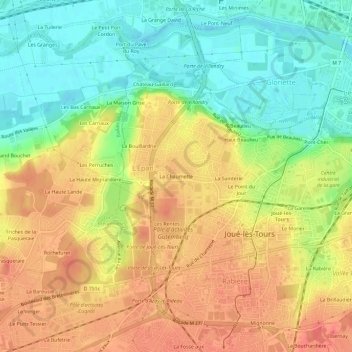 La Chaumette地形图、海拔、地势