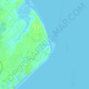 Port Royal地形图、海拔、地势