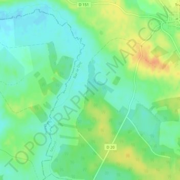 La Plaine地形图、海拔、地势