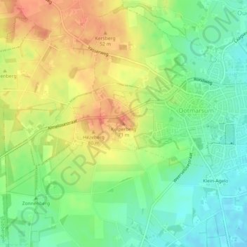 Kuiperberg地形图、海拔、地势