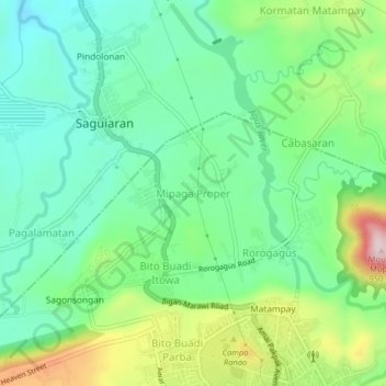 Mipaga Proper地形图、海拔、地势