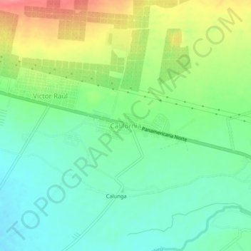 California地形图、海拔、地势