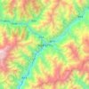 汶川县地形图、海拔、地势