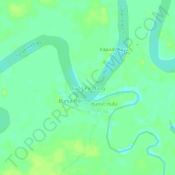 Ujung Pandang地形图、海拔、地势