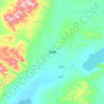 双湖县地形图、海拔、地势