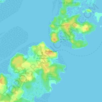 Bubaque地形图、海拔、地势